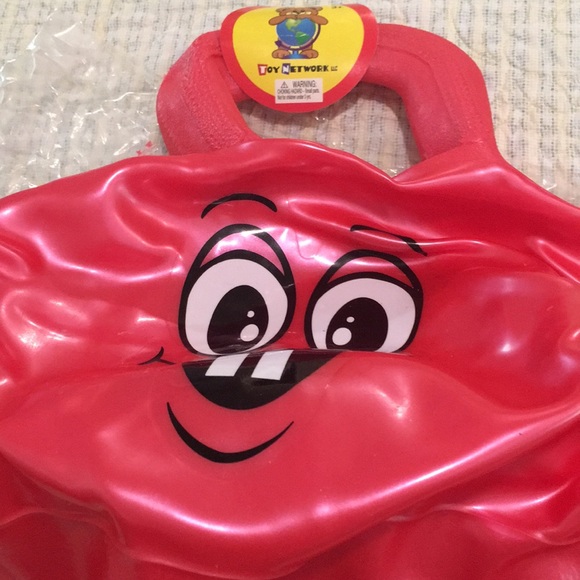 Hoppity Ball Childs funny face hopping Ball NEW Red hoping ball with handle FUN - Picture 3 of 6
